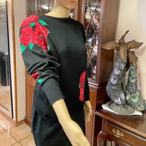 Sandra Roth lamb wool designer fitted sweater S